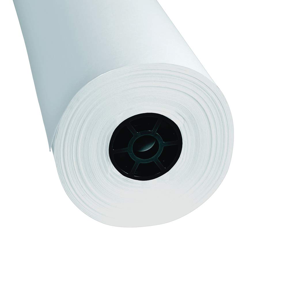 Colorations Dual Surface Paper Roll Classroom Supplies for Arts and Crafts White (36" x 1000') (Item # DSWH)