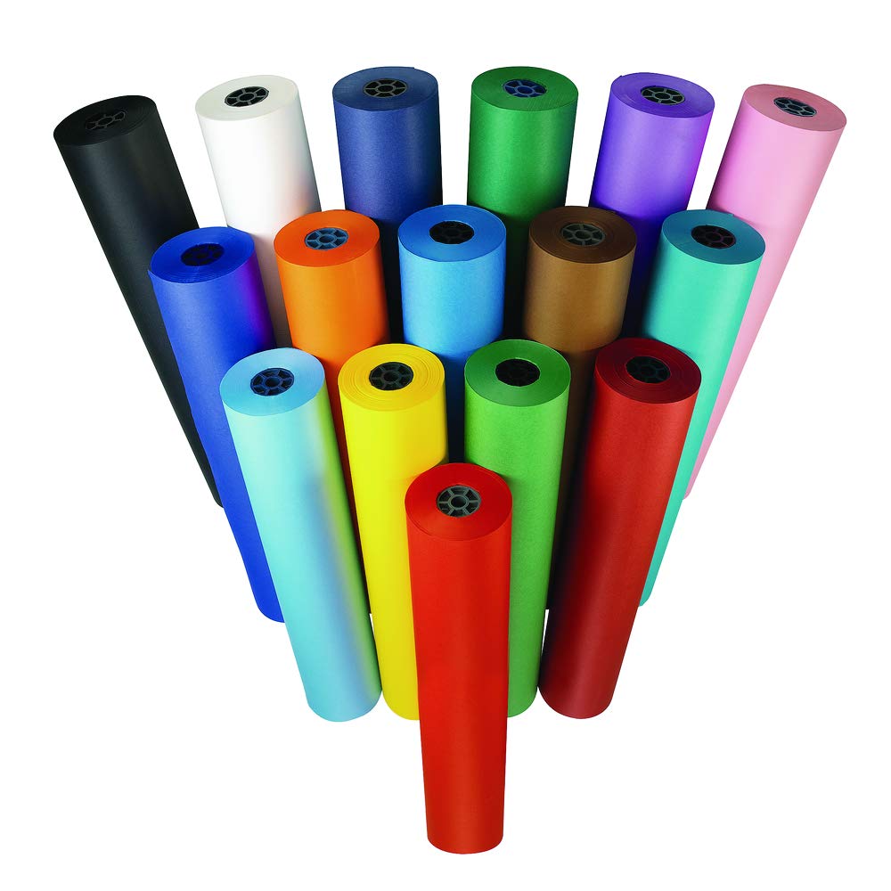 Colorations Dual Surface Paper Roll Classroom Supplies for Arts and Crafts White (36" x 1000') (Item # DSWH)