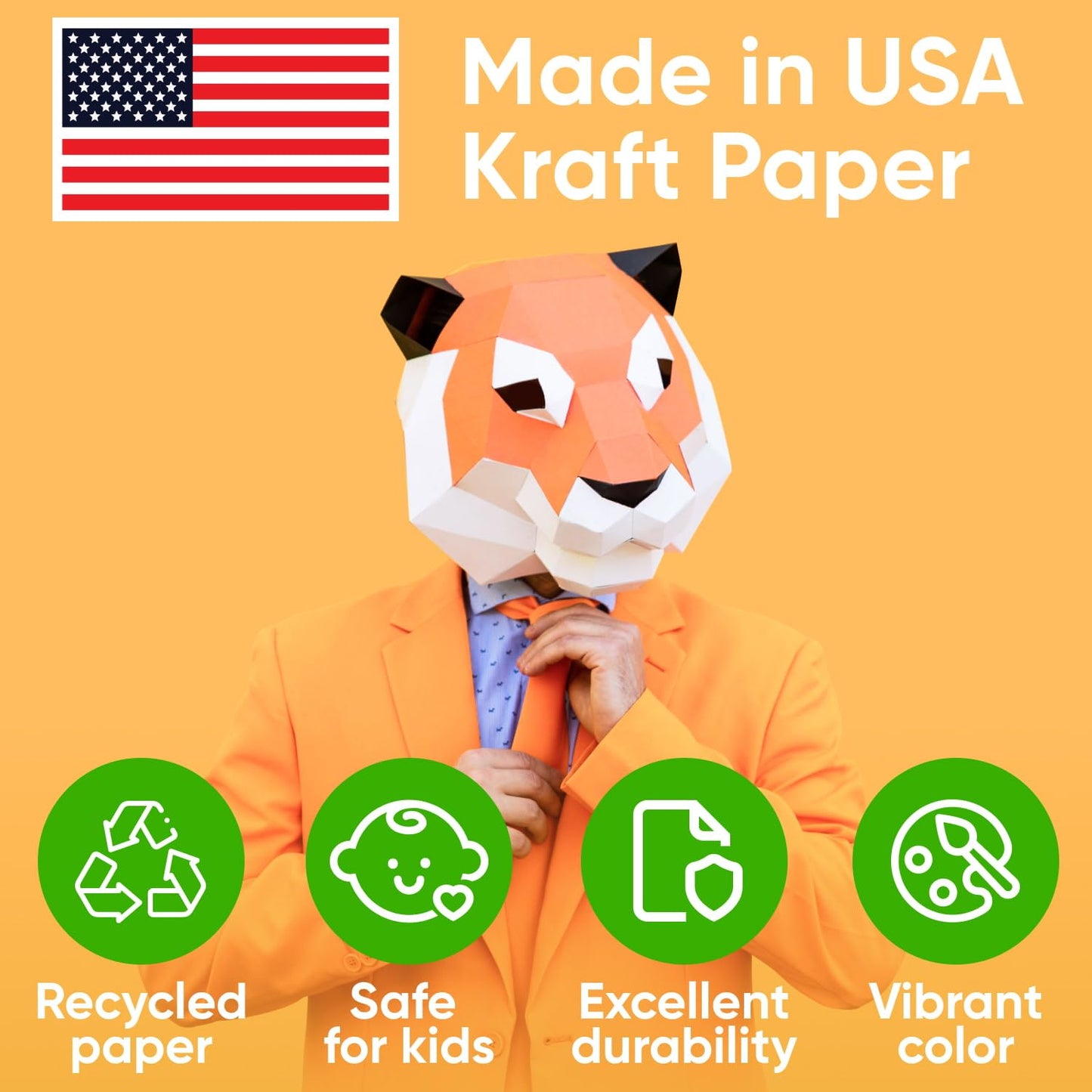 12" x 1200" (100 ft) USA Made Multi-Color Kraft Paper Rolls Set, 45 lbs, 12 Rolls – Colored Kraft Paper for Packing, Arts and Crafts, DIY Projects, Gift Wrapping