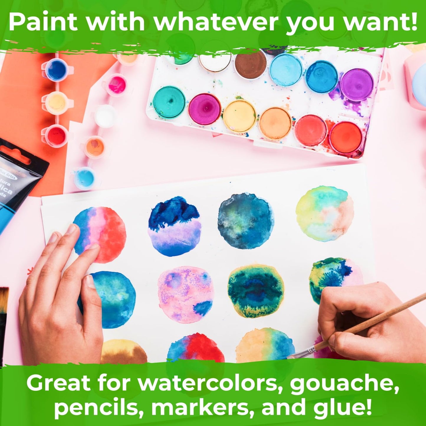 12" x 1200" (100 ft) USA Made Multi-Color Kraft Paper Rolls Set, 45 lbs, 12 Rolls – Colored Kraft Paper for Packing, Arts and Crafts, DIY Projects, Gift Wrapping