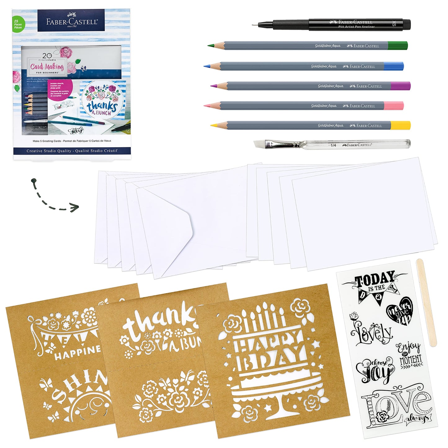 Faber-Castell 20 Minute Studio Abstract Art for Beginners - Mixed Media Adult Arts and Crafts with Gelatos